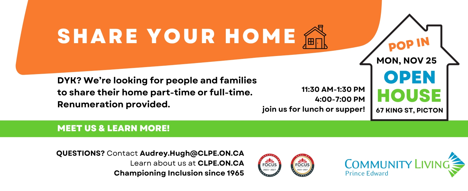 Associate Home Program Drop In Open House Nov 25, 2024